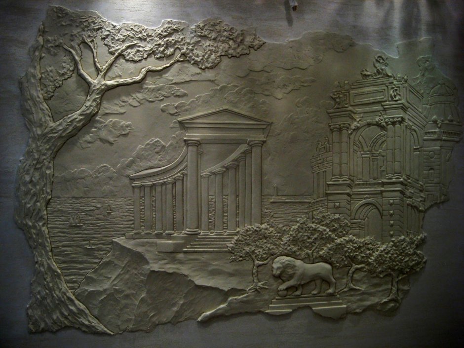 Арка из гипса барельеф колонны