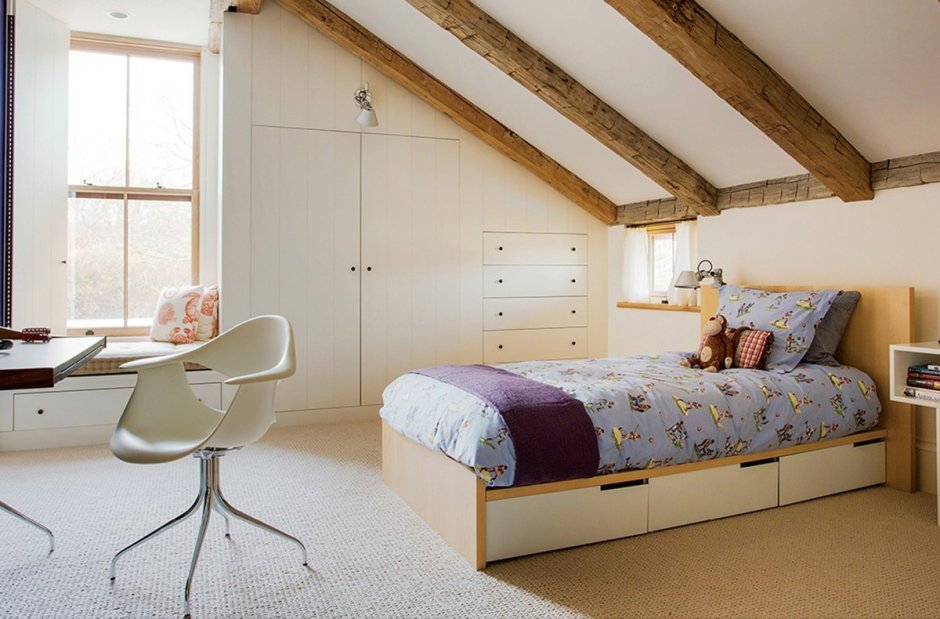 Комната на чердаке для подростка