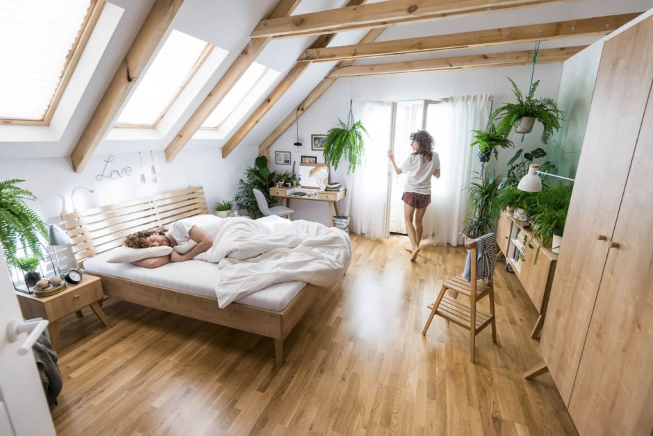 Мансардная комната для девочки