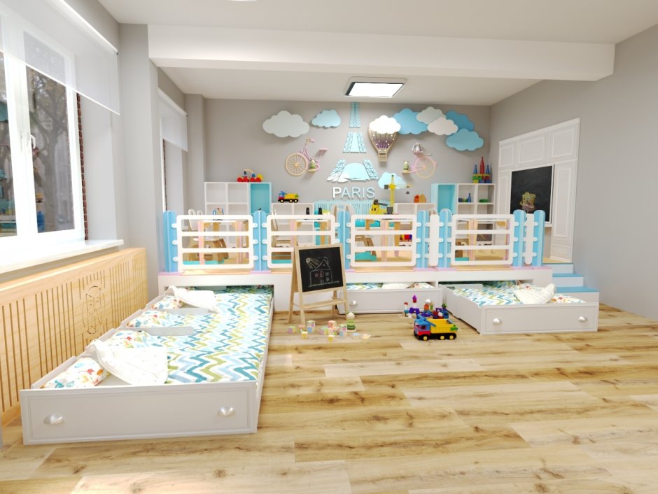Подиумные кровати для детских садов