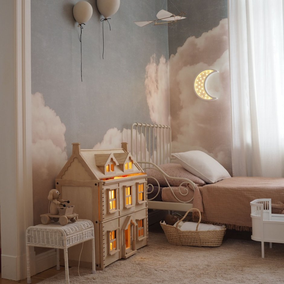 Домики на стене в детской (34 фото)