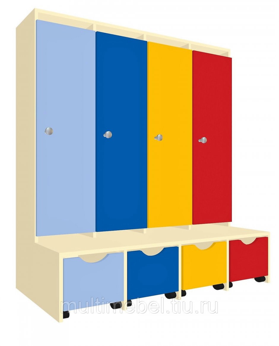 Шкафы для детского сада в раздевалку