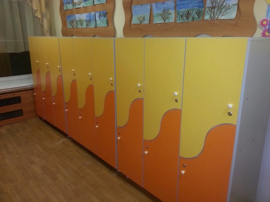 Детские шкафы для раздевалок детского сада
