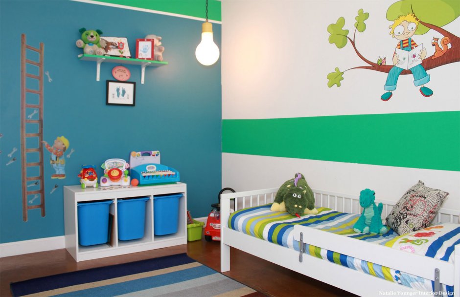 Идеи покраски стен в спальне в детском саду