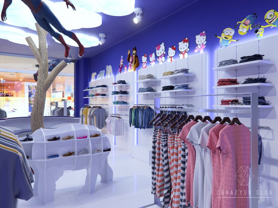 Интерьер детского магазина одежды
