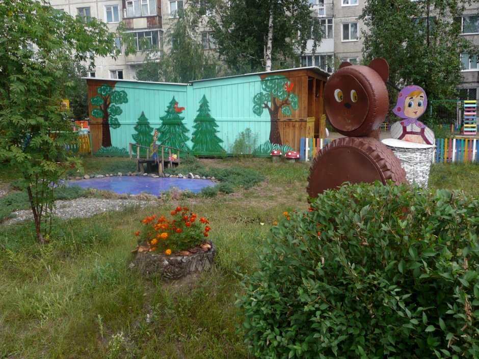 Озеленение территории детского сада