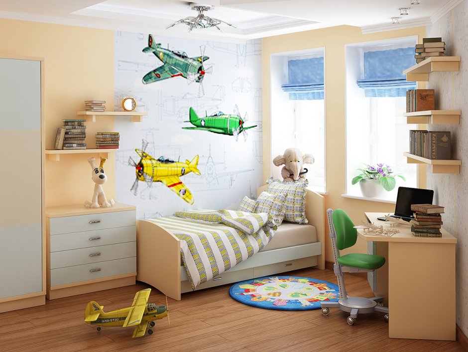 Коллаж детской комнаты в стиле Контемпорари