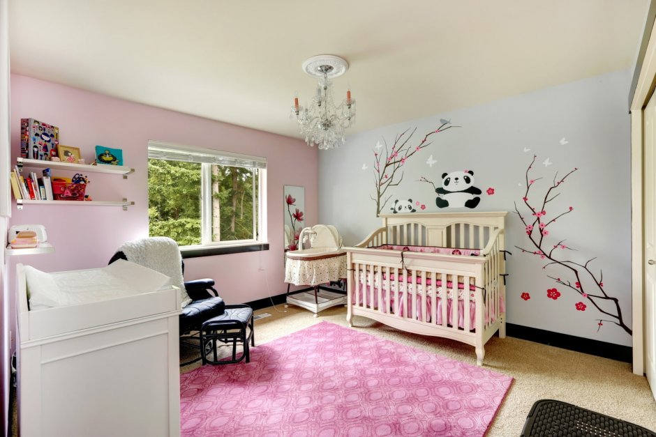 Цвет стен в детскую комнату девочке