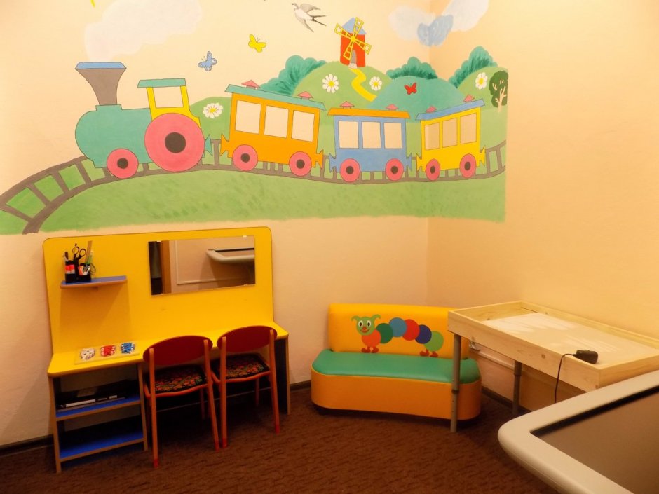 Стены кабинета психолога в детском саду