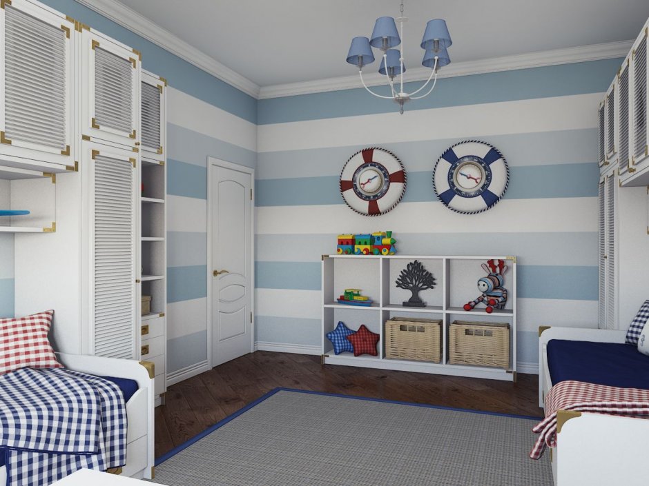 Комната в морском стиле для мальчика