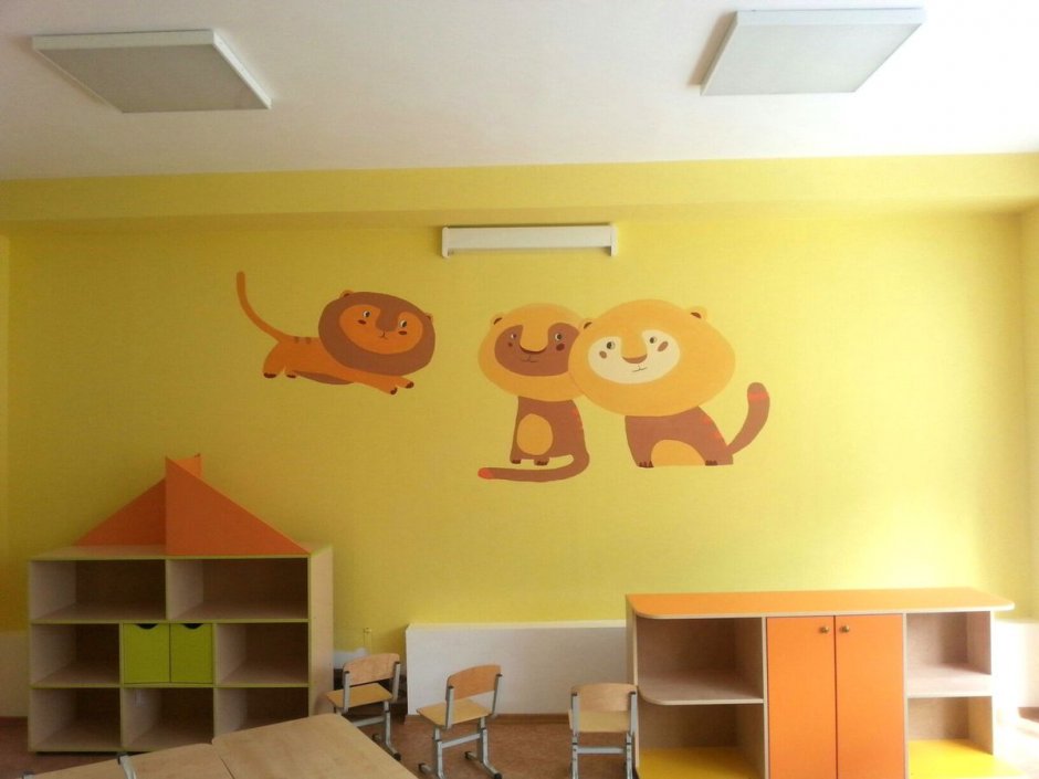Цвет стен в детском саду