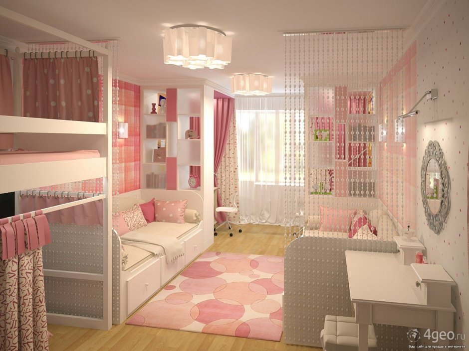 Спальня для девочек разного возраста
