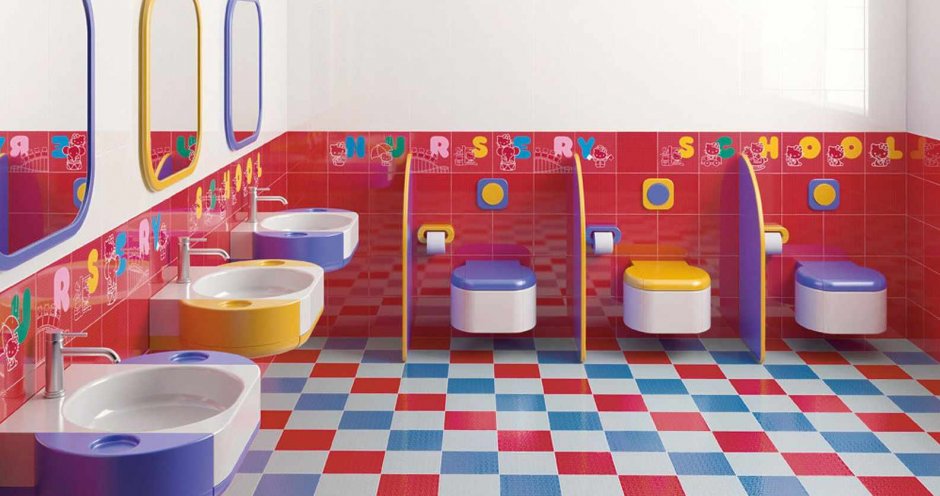 Ванная комната в детском саду