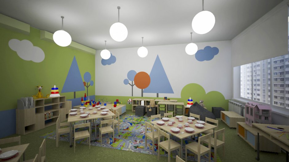 Современный дизайн детского сада