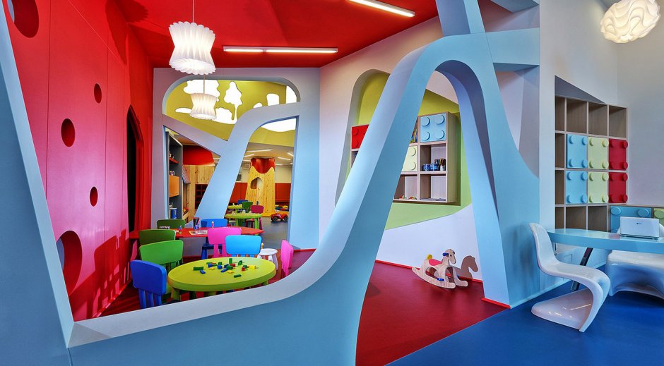 Современный интерьер детского сада (34 фото)