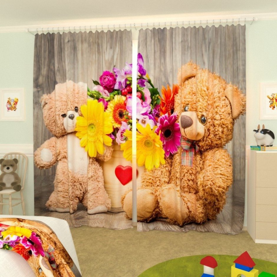 Занавески с медвежатами