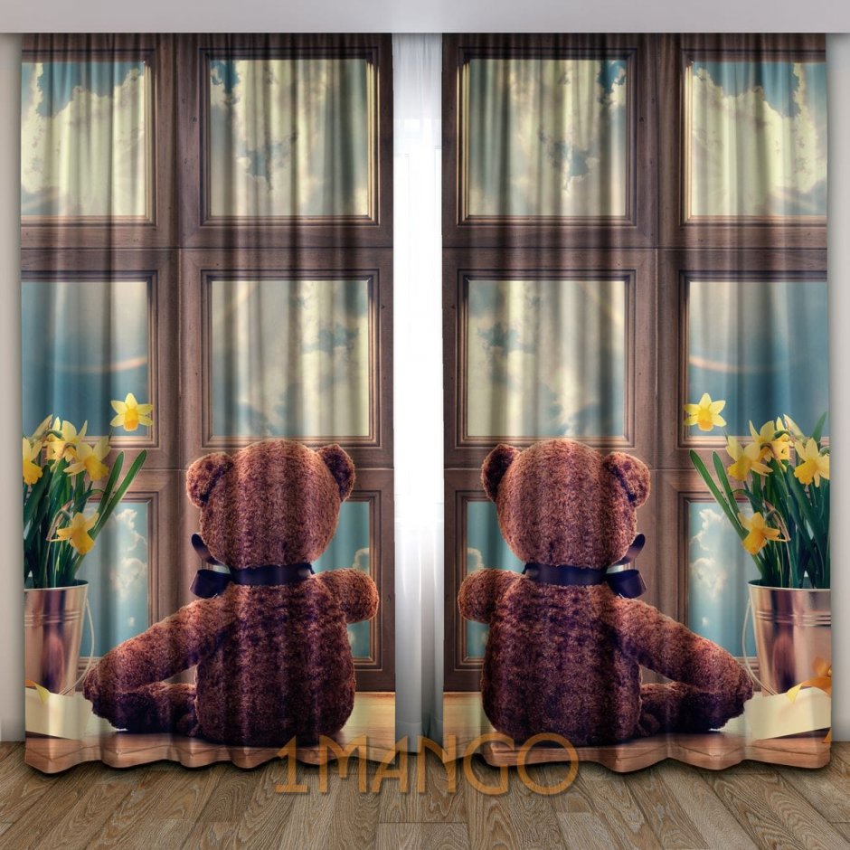 Фотошторы медведь