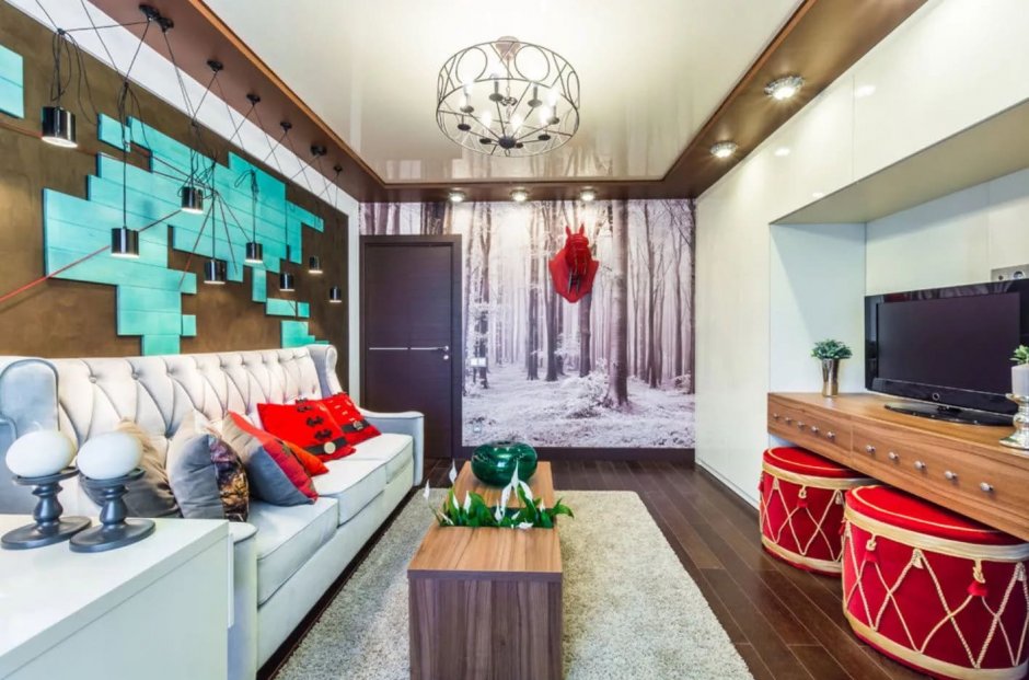 Зал в стиле Фьюжн