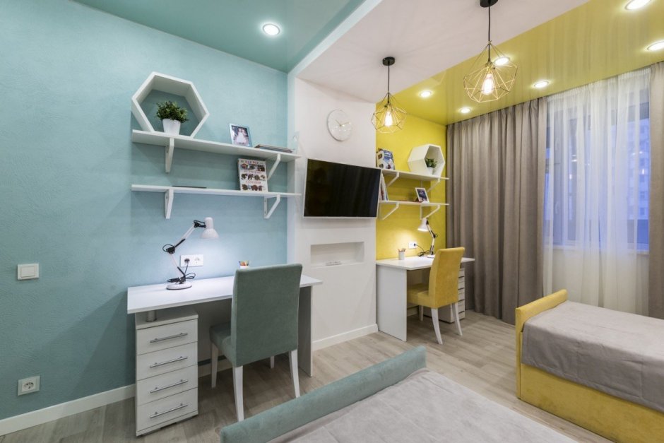 Цветовое зонирование комнаты