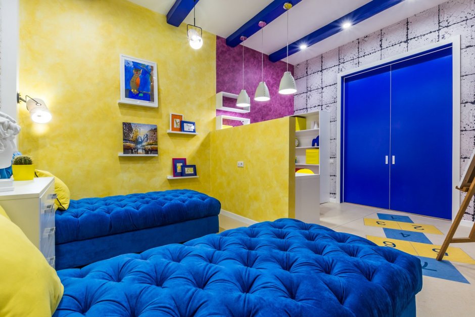 Декоративная штукатурка в интерьере детской комнаты