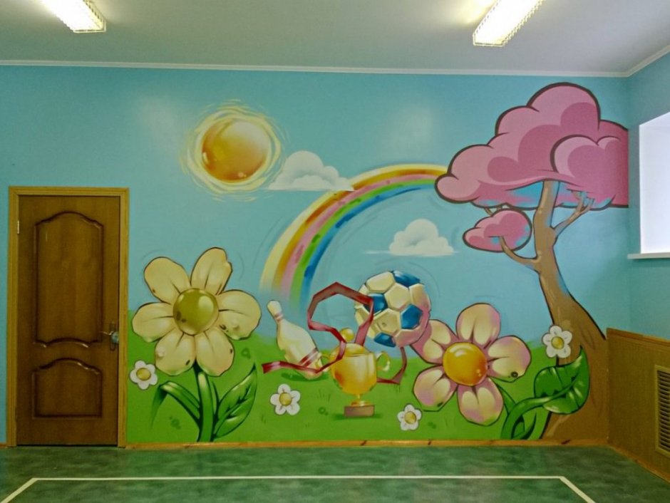Расписные стены в детском саду