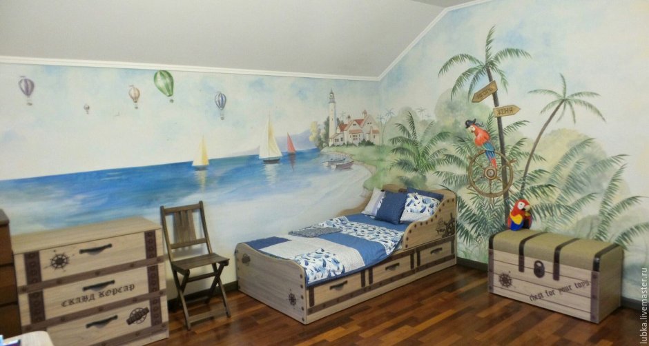 Детская комната в стиле остров сокровищ