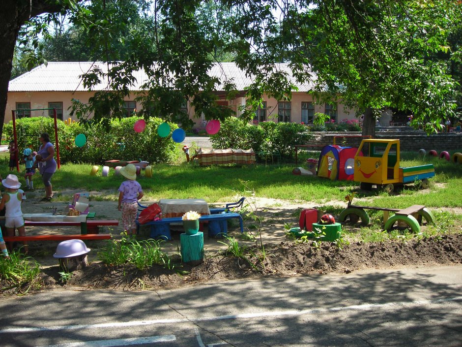 Участок на территории детского сада