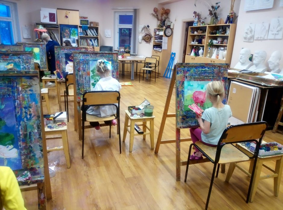 Интерьер творческой мастерской для детей