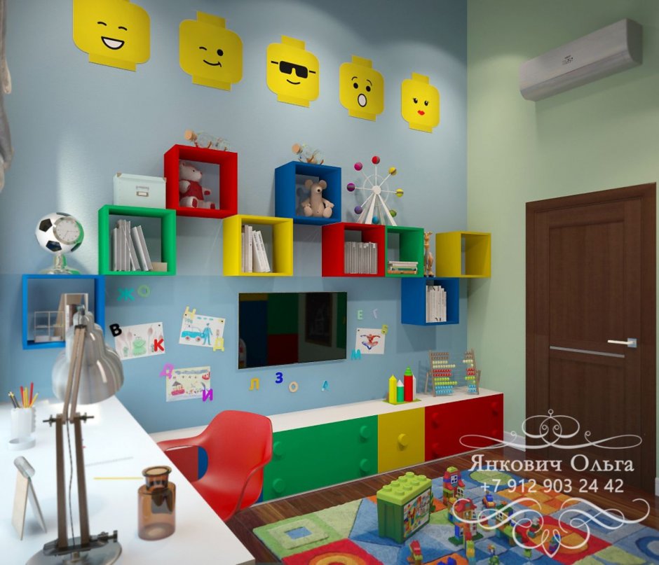 Детская комната в стиле лего