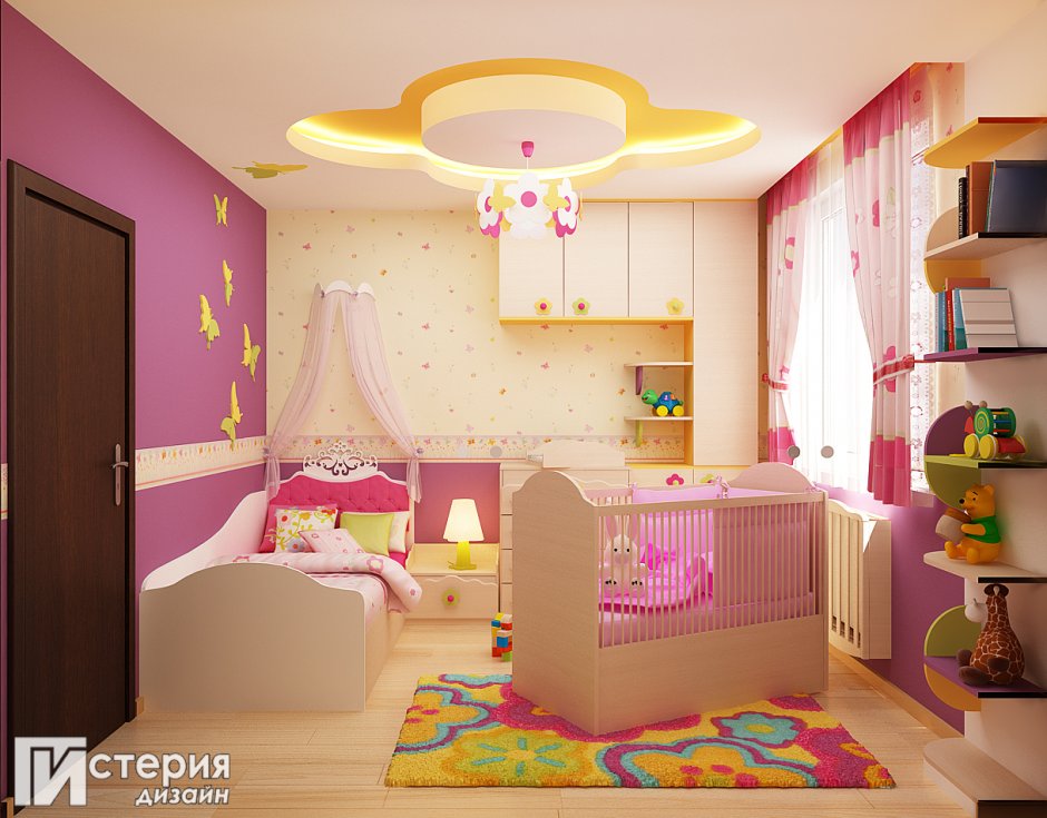 Потолок в детскую комнату девочке