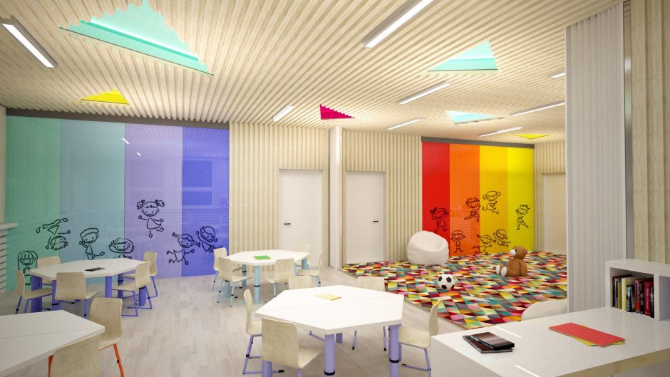 Дизайн современного школьного помещения