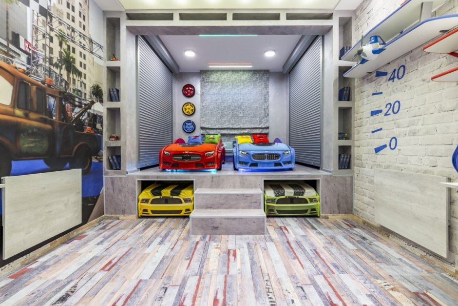 Стиль гараж в интерьере детской