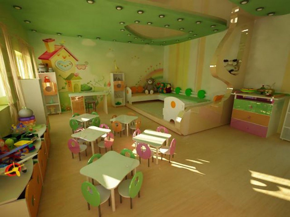 Интерьеры детский сад 2d