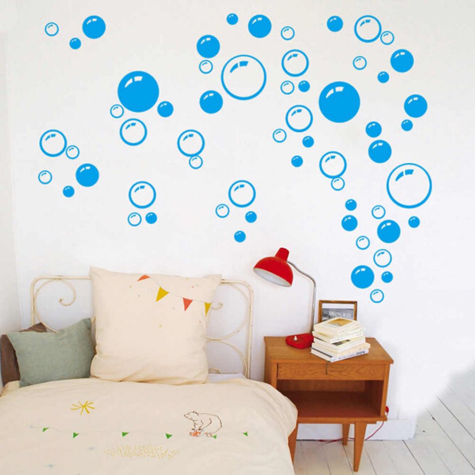 Наклейки на стены декор пузыри