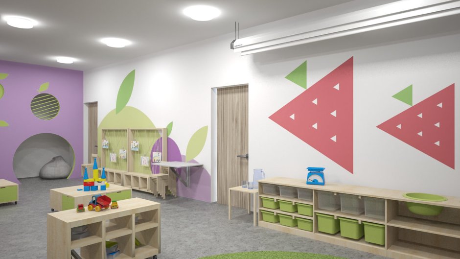 Стены в современном детском саду