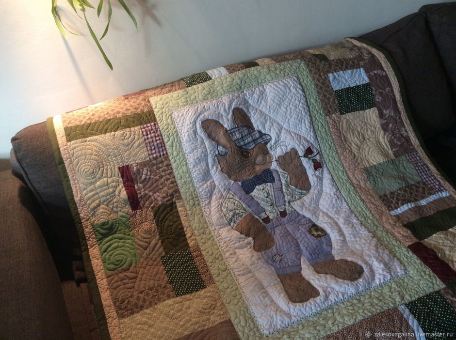 Детские Лоскутные одеяла с мишками