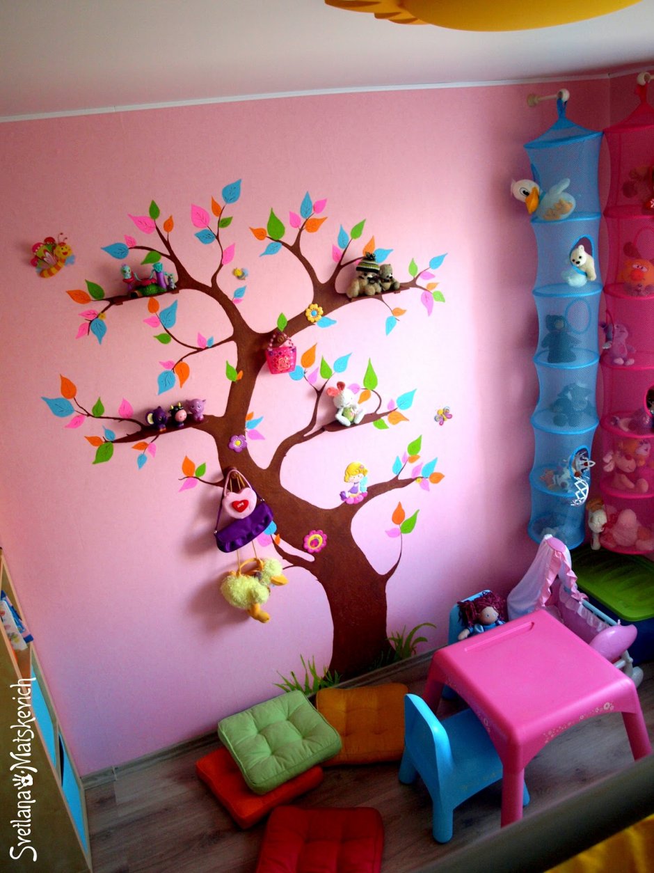 Идеи оформления стен в детском саду
