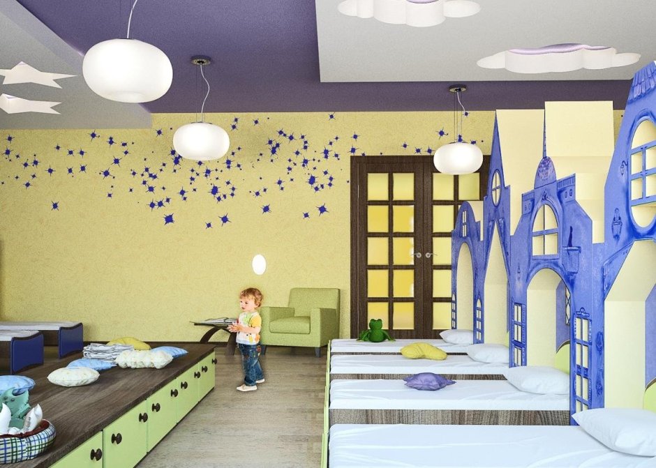 Украсить спальню в детском саду