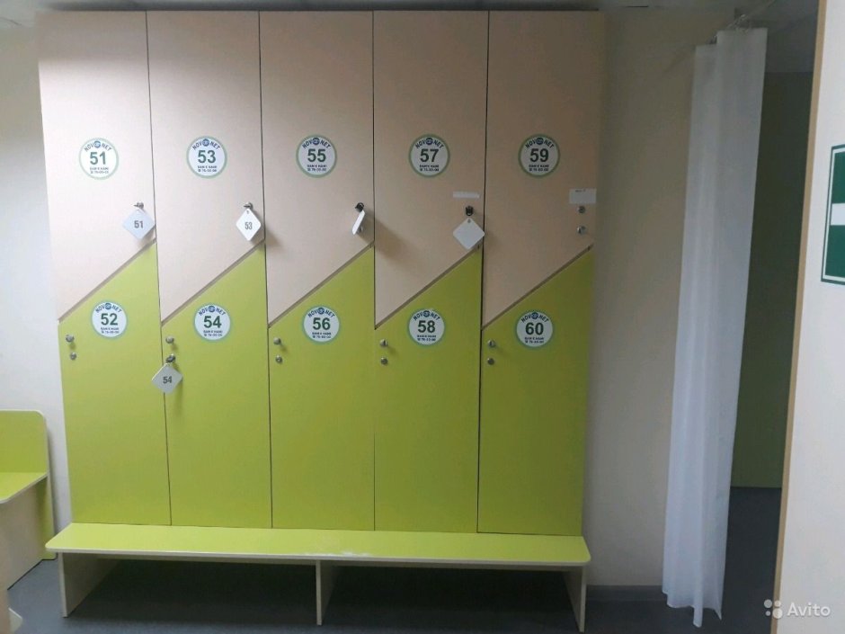 Двухъярусные шкафчики для детского сада