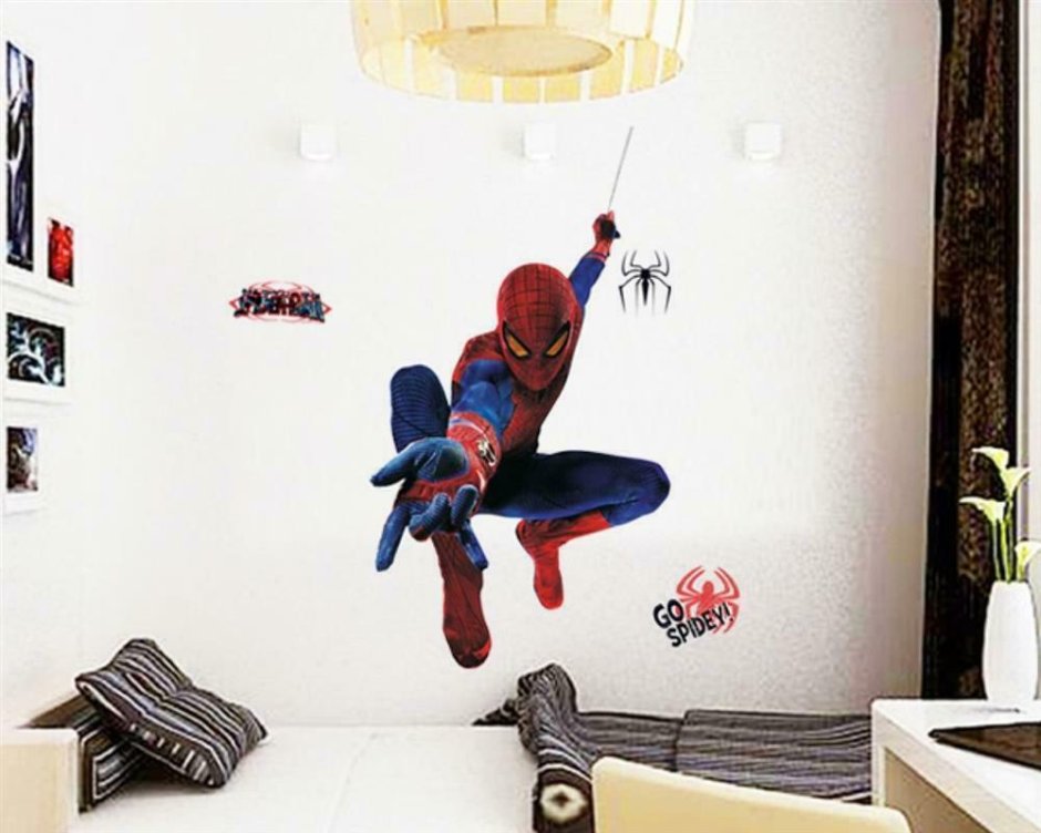Наклейки на стену в детскую комнату человек паук