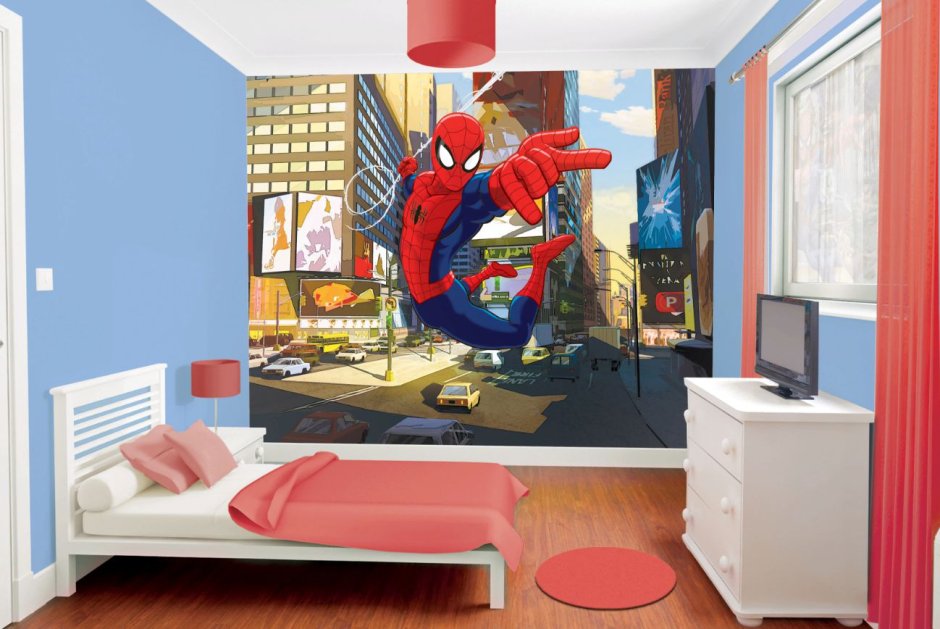 Интерьер детской комнаты человек паук