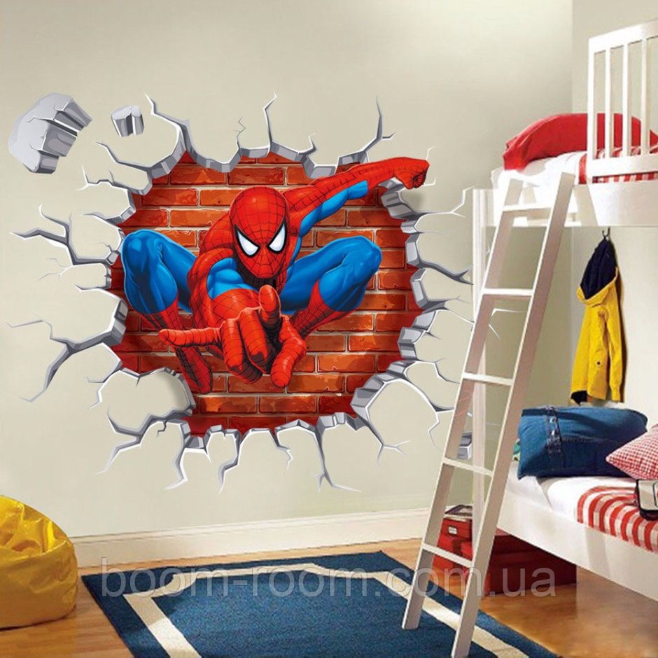 Человек паук наклейка на стену