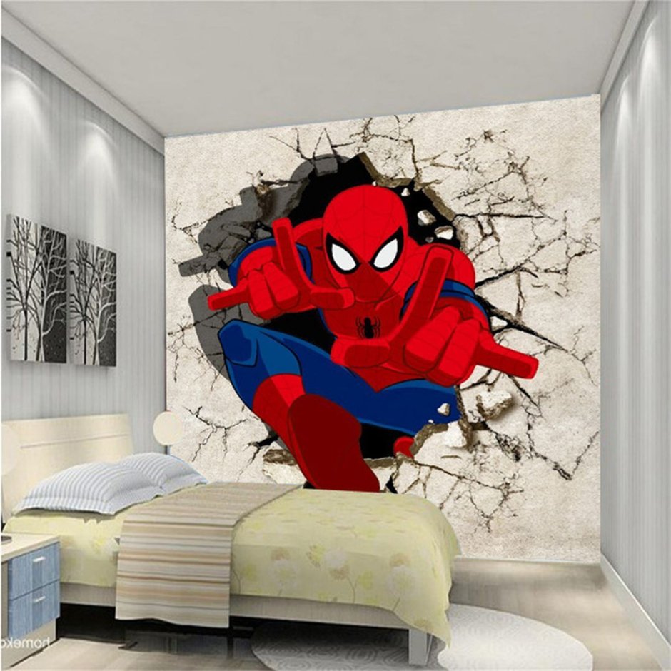 Интерьер для мальчика в стиле человек паук