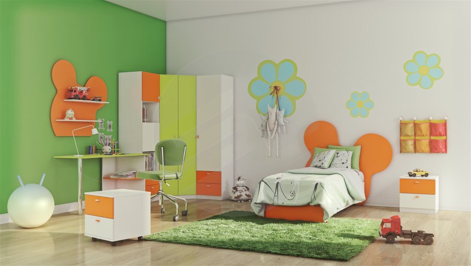 Цвет мебели в детской комнате