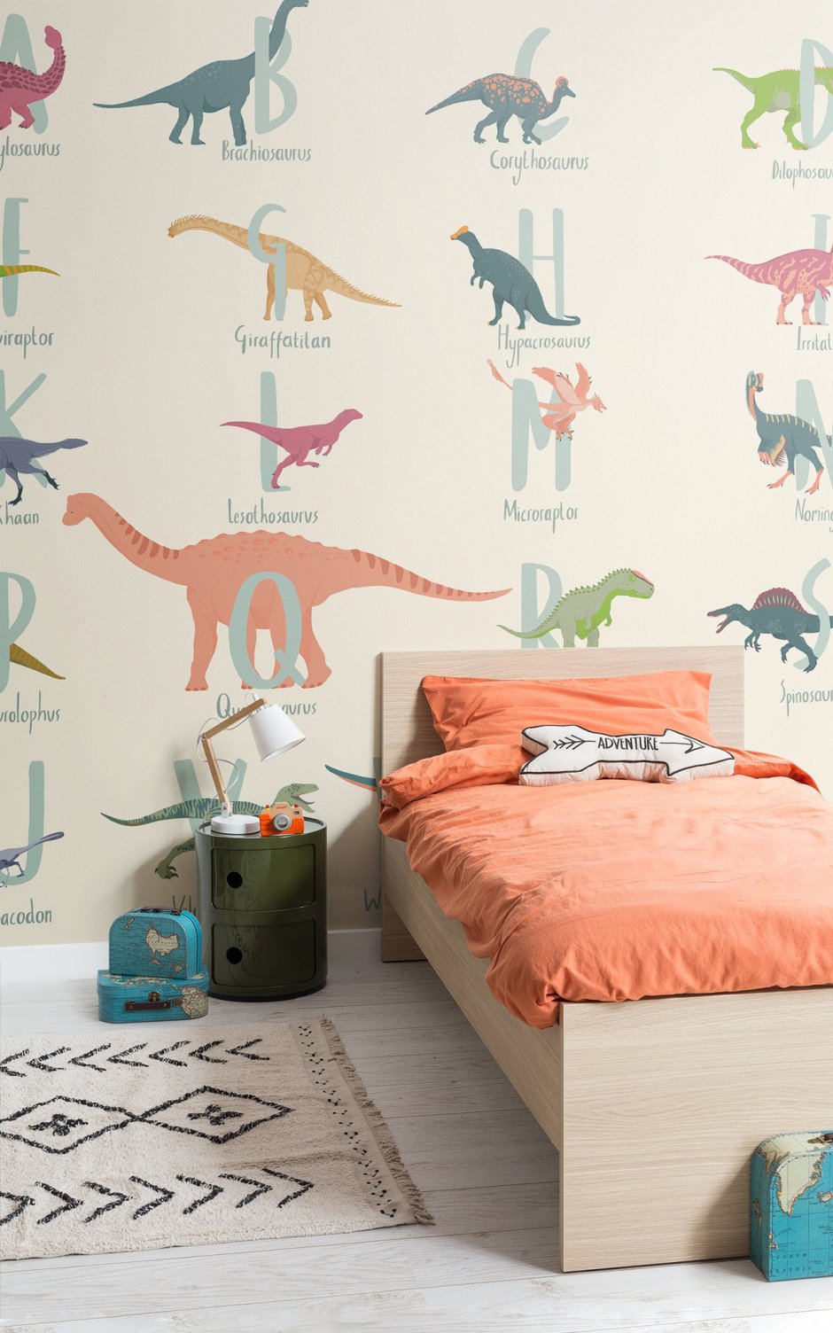 Фотообои с динозаврами для детской комнаты