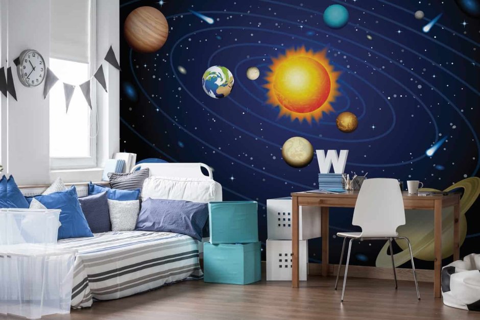 Макет детской комнаты в космическом стиле