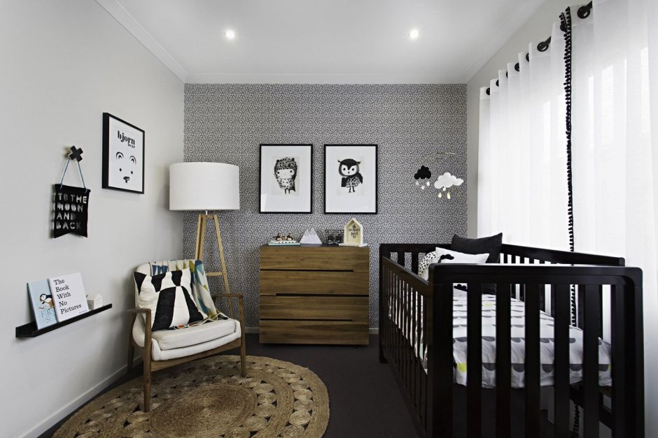 Скандинавский стиль детской комнаты для новорожденного