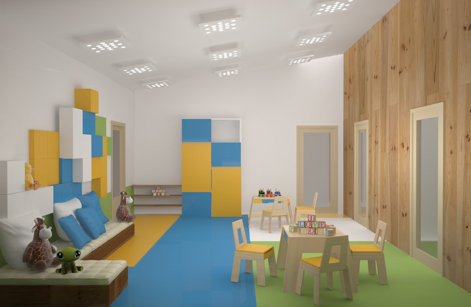 Детский сад интерьер 3д модель