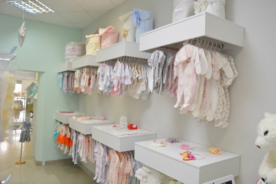 Интерьер для магазина детской одежды новорожденных