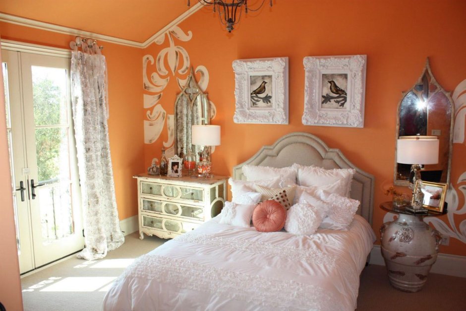 Персиковая комната для подростка